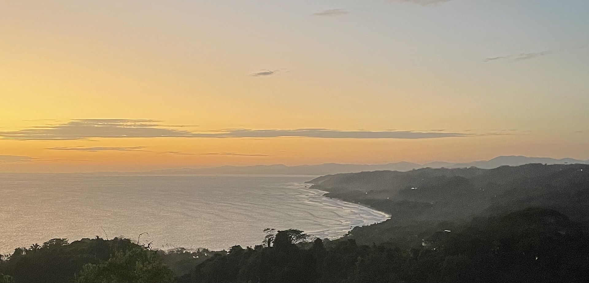 Coucher de soleil Pacifique sur la péninsule Nicoya, Costa Rica